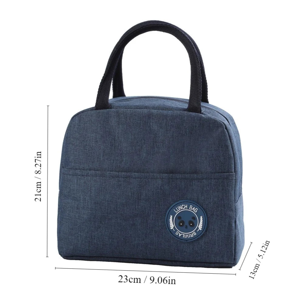 Insulated Bento Lunch Bag — Portable Meal Carrier with Aluminum Foil