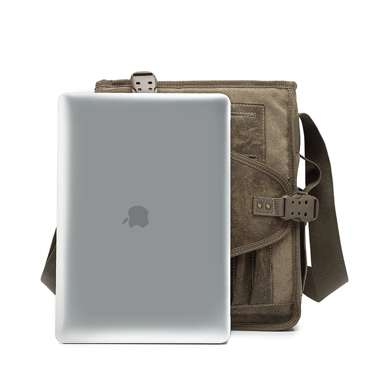 IGETBAG Canvas Messenger Bag — Casual Business Shoulder Satchel