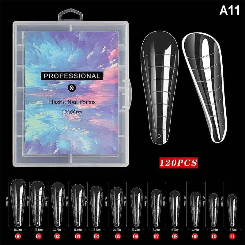 Poly Nail Gel Dual Forms — 120 Piece Quick Extension Mold Set