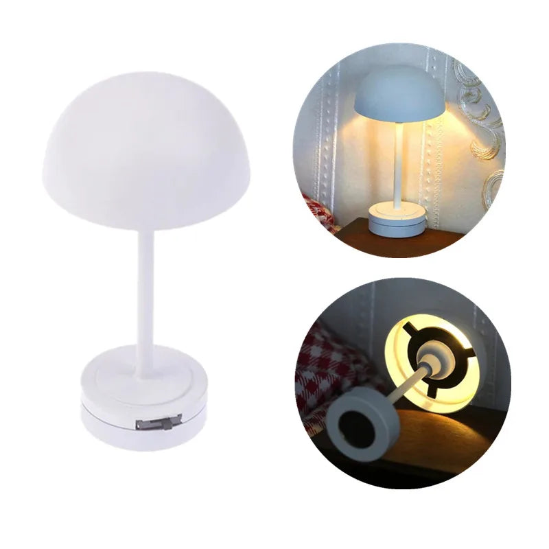 Miniature Dollhouse Table Lamp — Modern Bedside Reading Light Decor