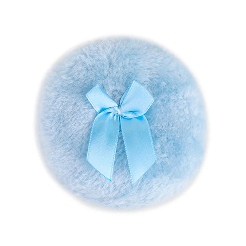 Large Fluffy Powder Puff — Soft Velour Makeup & Body Tool