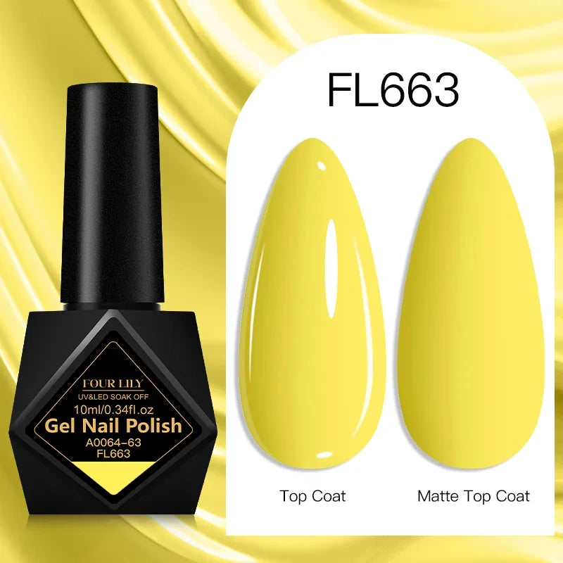 Four Lily Gel Nail Polish — Long Lasting Semi-Permanent Manicure Set