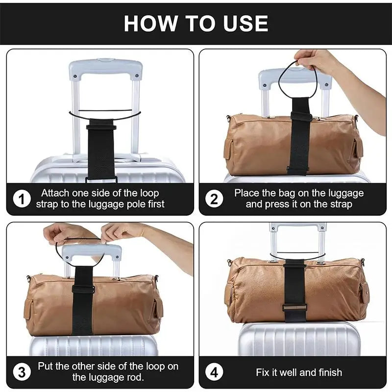 ouhoe Adjustable Elastic Luggage Strap — Secure Bungee Belt for Suitcases