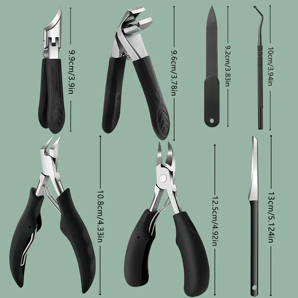 DIGRIMMS Professional Nail Care Set — Heavy Duty Stainless Steel Clippers