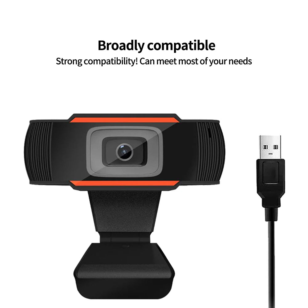 GJUELIRRA Full HD USB Webcam — High Definition Video Call Camera with Microphone