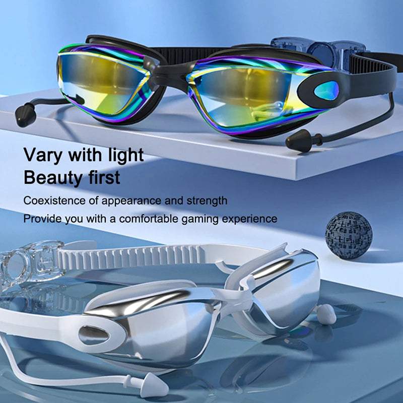 Professional Anti-Fog Swimming Goggles — Waterproof HD Vision Eyewear