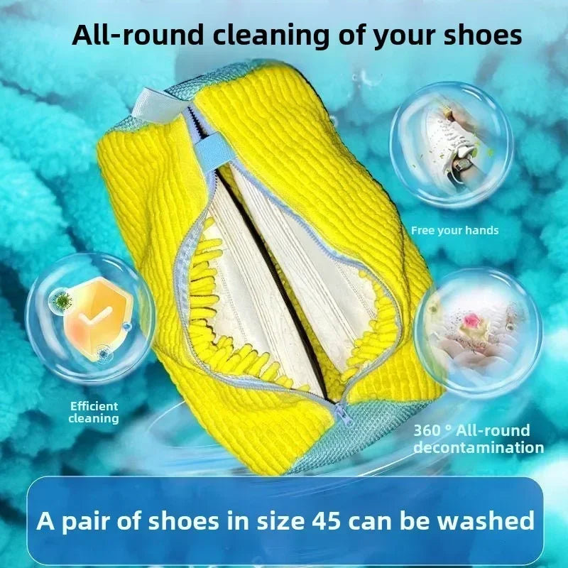 Durable Mesh Shoe Wash Bag — Protective Laundry Organizer for Sneakers