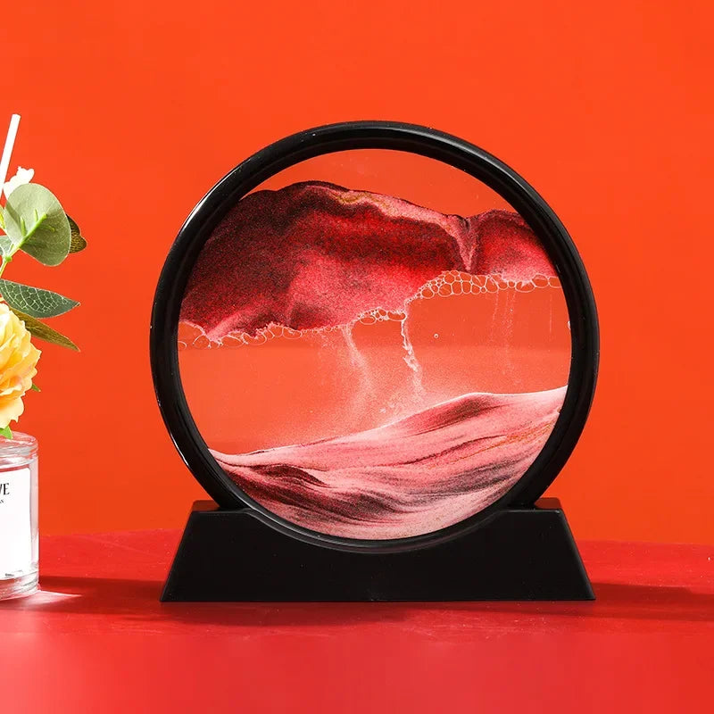 3D Moving Sand Art Picture — Decorative Glass Sandscape Hourglass