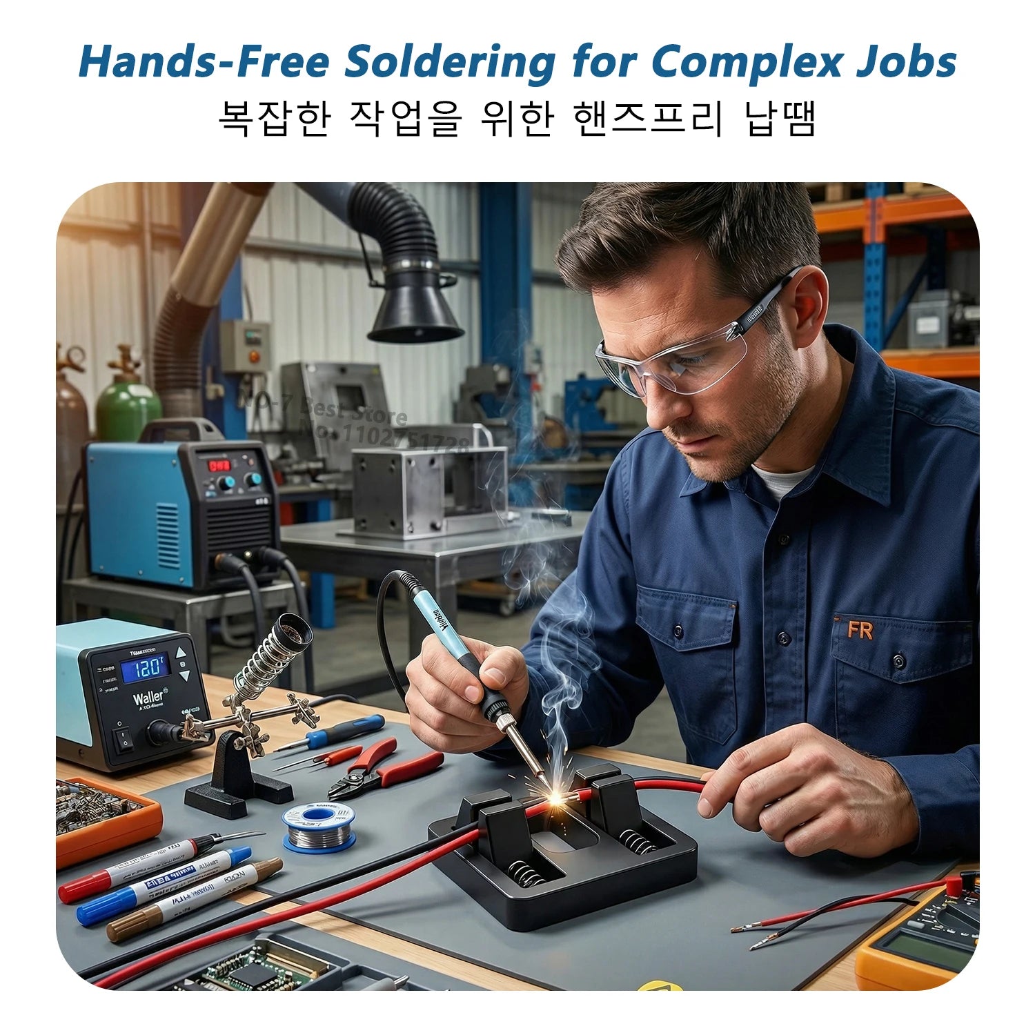 Adjustable Welding Wire Fixture — Heat Resistant Silicone Soldering Clamp