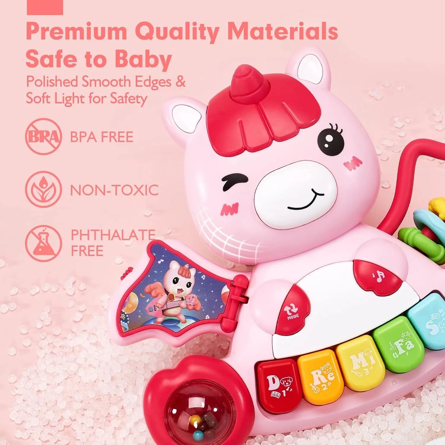 Unicorn Musical Learning Toy — Interactive Light-Up Piano for Toddlers