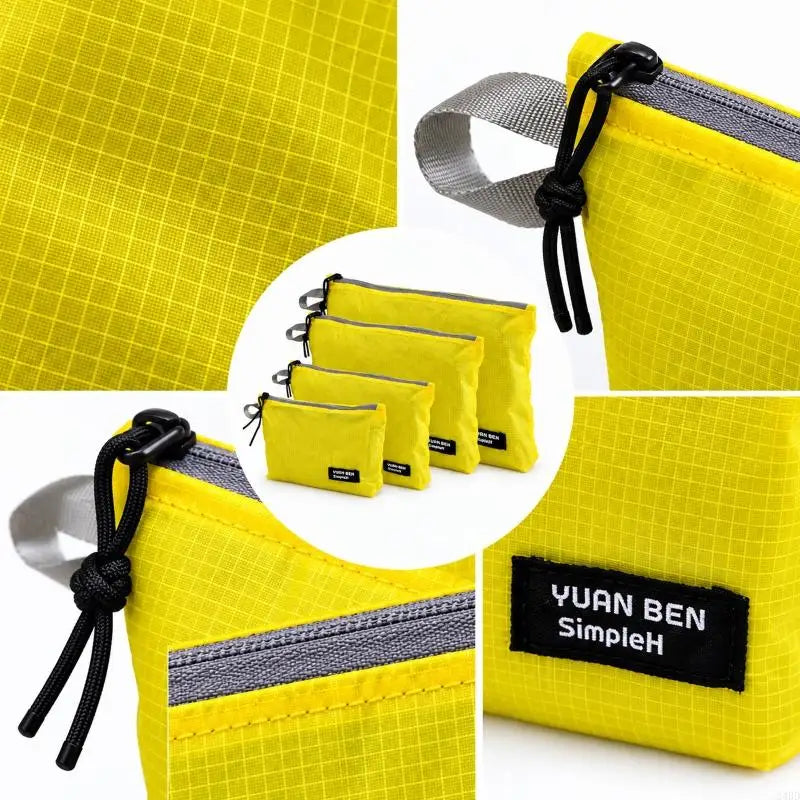 Flexible Travel Packing Bags — 4-Piece Waterproof Nylon Organizer Set
