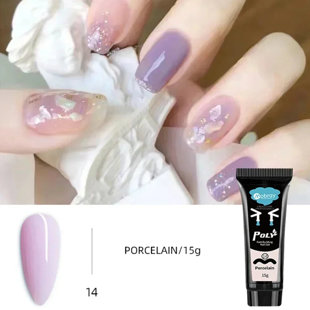 Poly Nail Gel Extension Set — Quick Building Manicure Kit