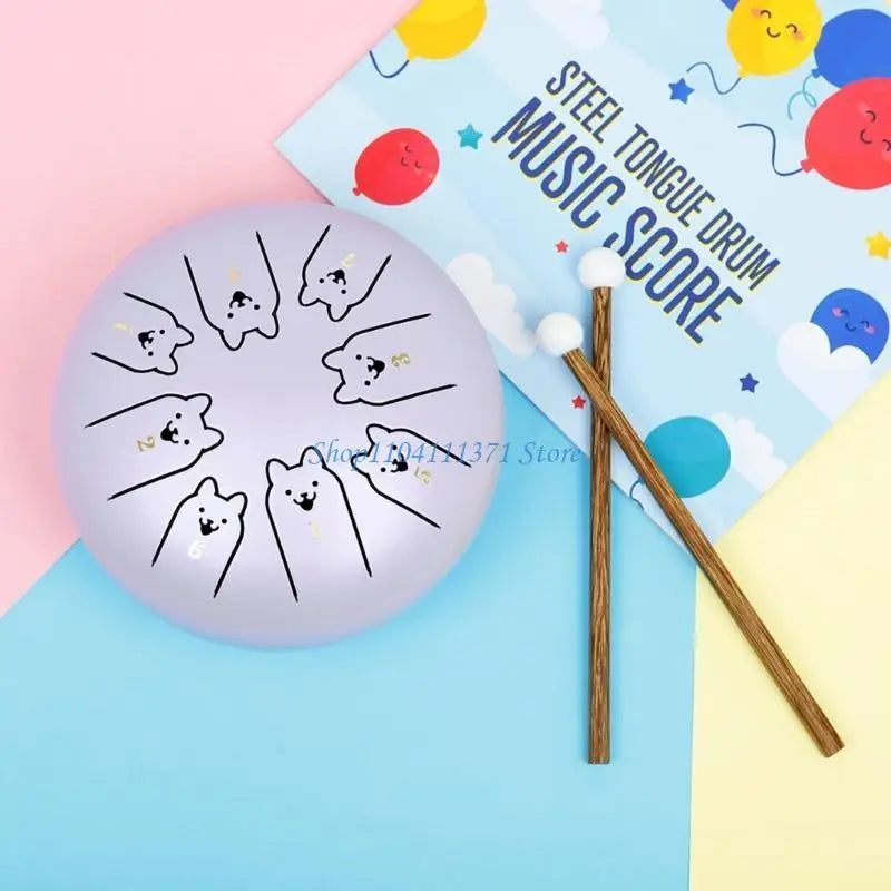 8-Tone Steel Tongue Drum — Musical Percussion Instrument for Beginners