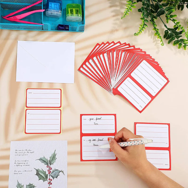 Self-Adhesive Address Mailing Labels — Handwritten Shipping Stickers for Envelopes