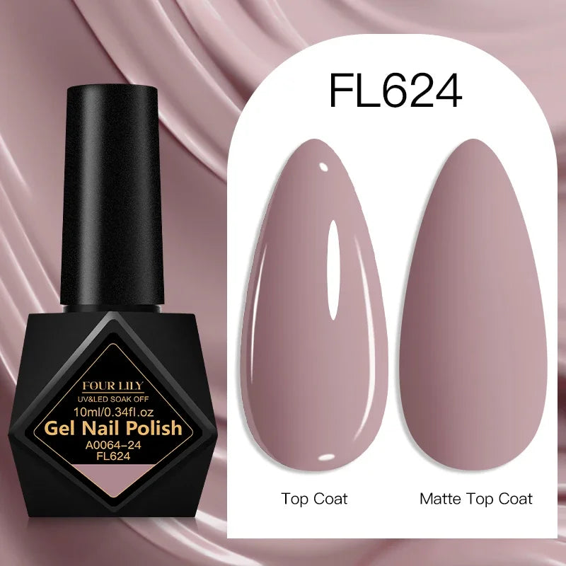 Four Lily Gel Nail Polish — Long Lasting Semi-Permanent Manicure Set