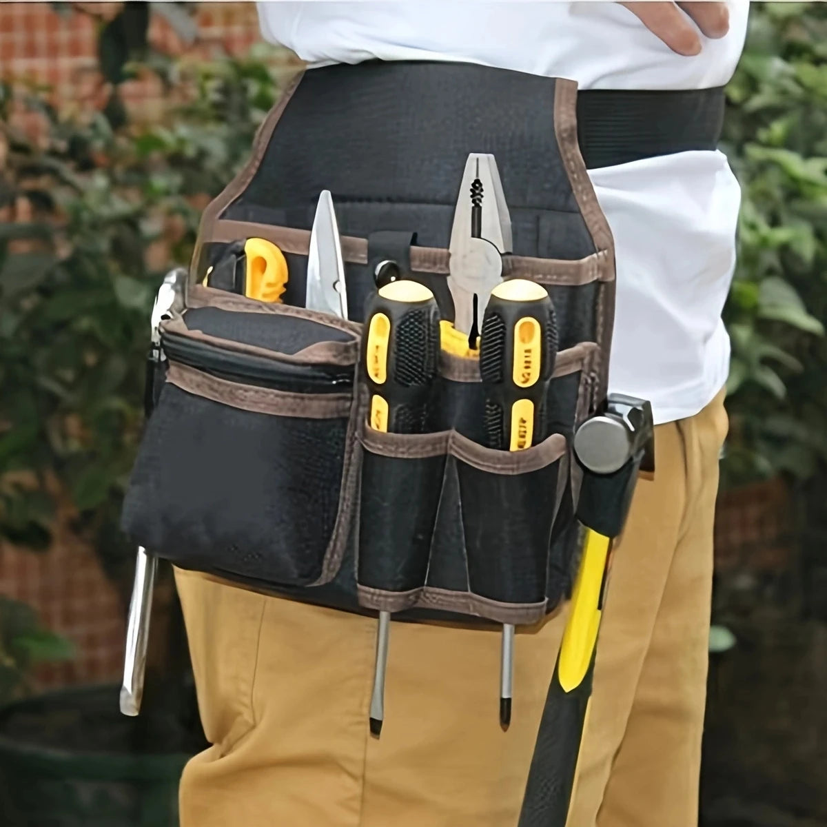 Multifunctional Tool Storage Waist Bag — Durable Nylon Organizer for Electricians