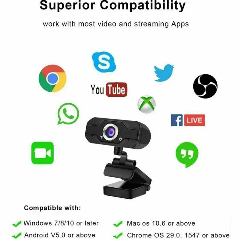Erilles HD USB Webcam — High Definition Video Conferencing Camera