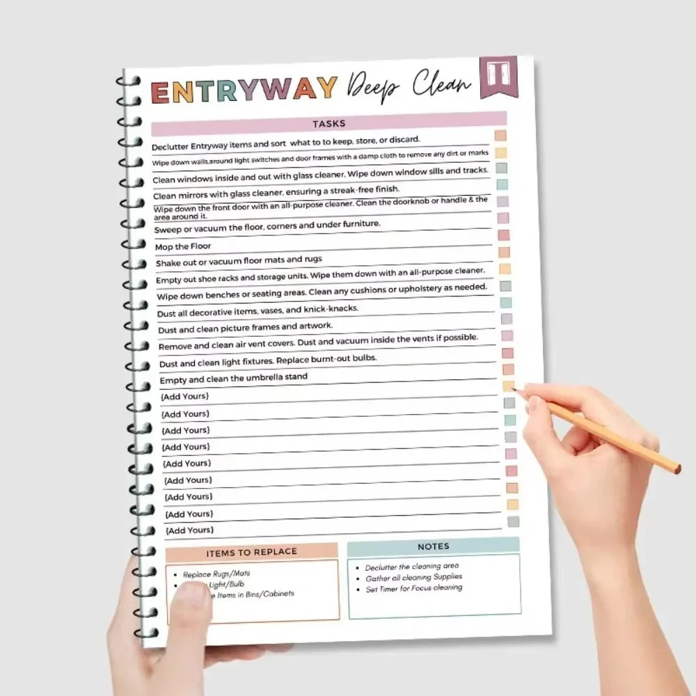 Cleaning Planner Kit — Weekly & Monthly Household Chore Organizer