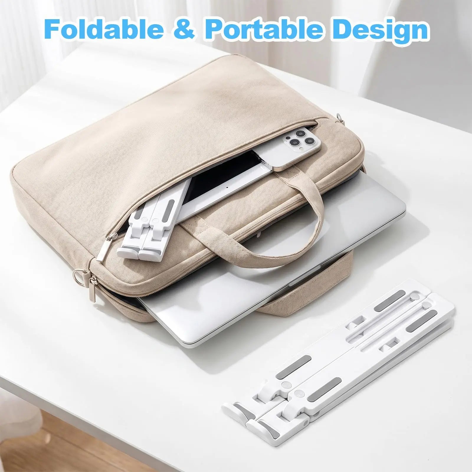 Adjustable Laptop Stand — Portable Ergonomic Riser for Desk