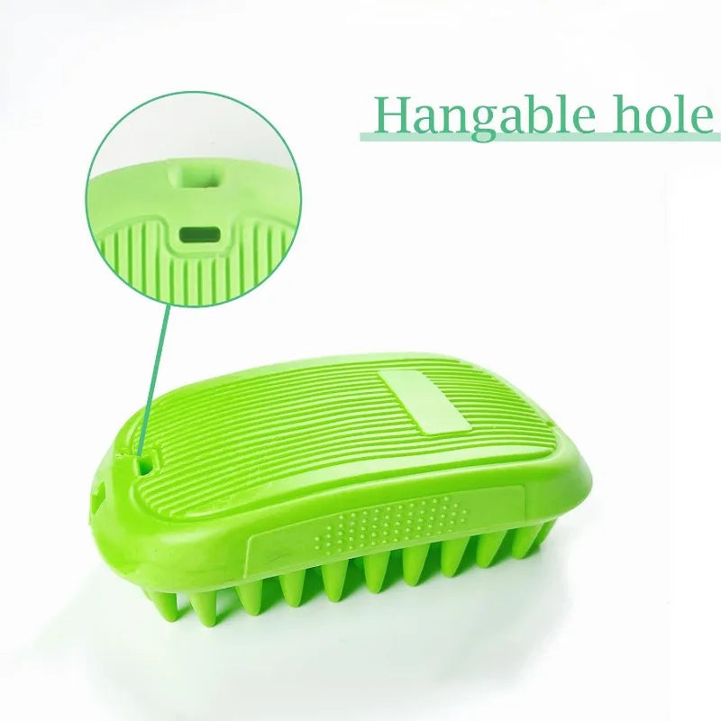 Silicone Pet Bath Brush — Gentle Shampooing Tool for Dogs