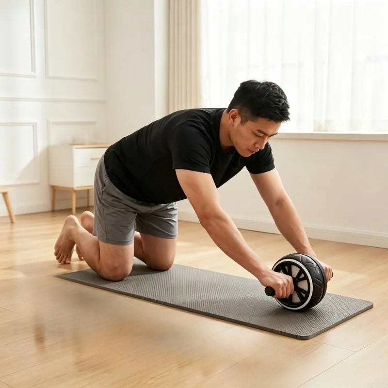 Non-Slip Ab Roller Wheel — Core Strength Training Equipment for Home Fitness