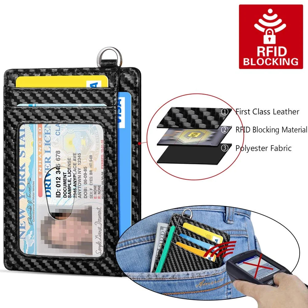 Minimalist Slim Wallet — RFID Blocking Credit Card Holder, Unisex Design