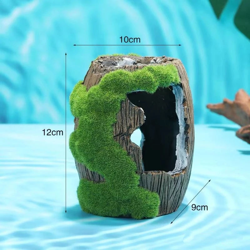 Resin Aquarium Hiding Cave — Decorative Fish Shelter and Tank Ornament