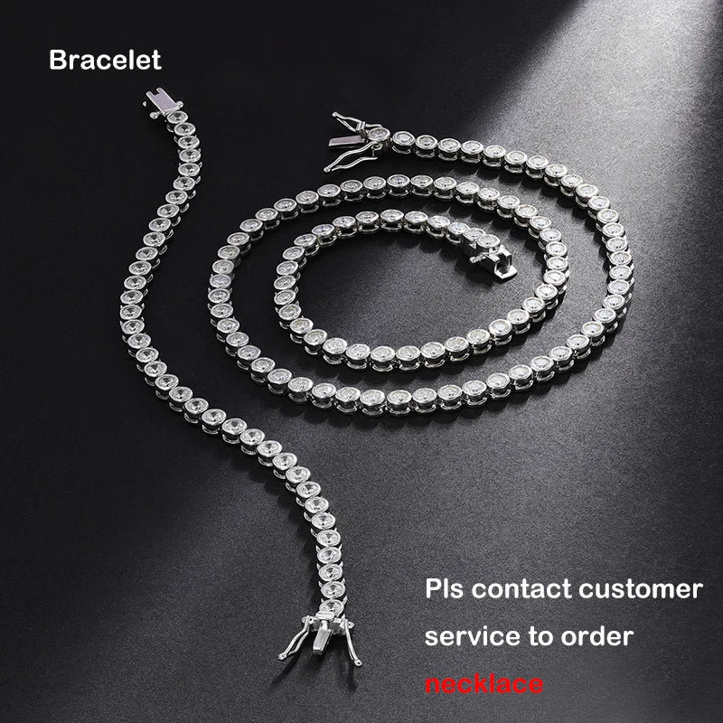 EWYA Moissanite Tennis Bracelet — S925 Sterling Silver Jewelry for Women
