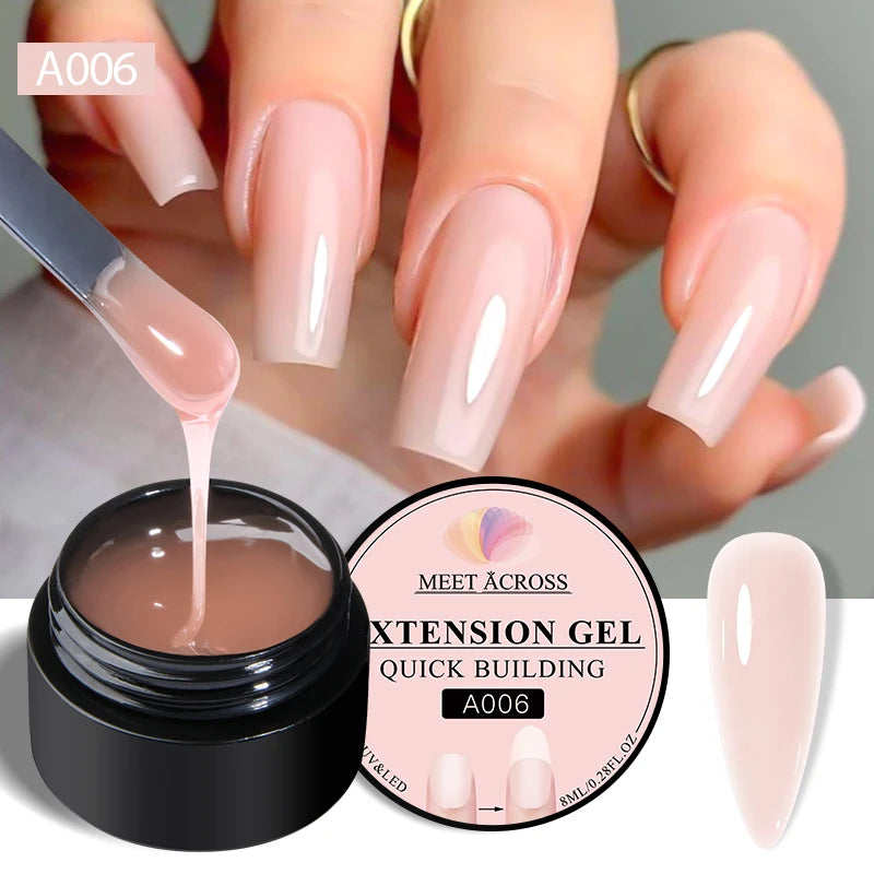 MEET ACROSS Quick Extension Gel — Professional Nail Repair & Extension Polish