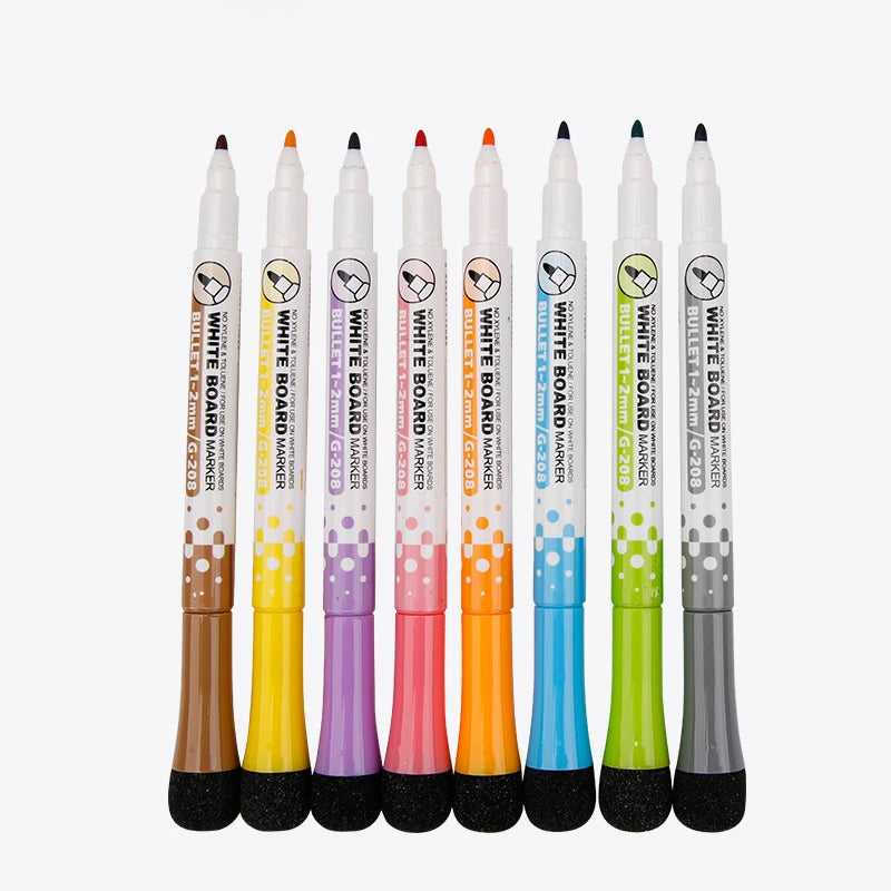 lqcrwoc Magnetic Whiteboard Markers — Erasable Dry Erase Pens for School & Home