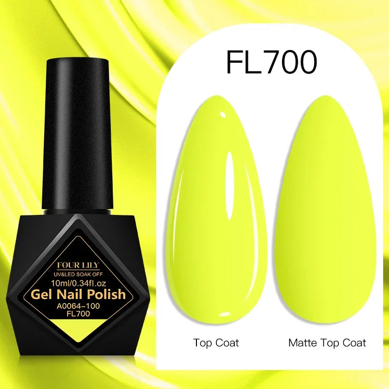 Four Lily Gel Nail Polish — Long Lasting Semi-Permanent Manicure Set