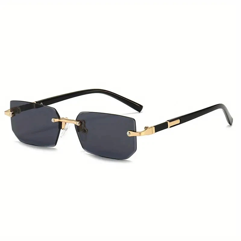 ZXWLYXGX Rimless Rectangle Sunglasses — Trendy Fashion Shades for Men and Women