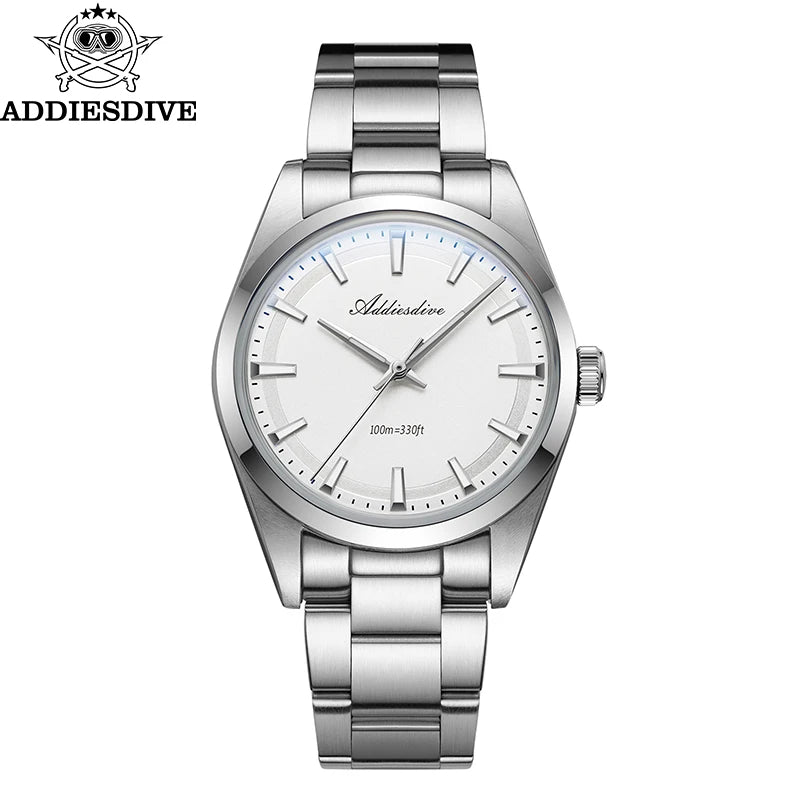 ADDIESDIVE Luxury Men's Steel Watch — BGW9 Luminous Quartz Diver