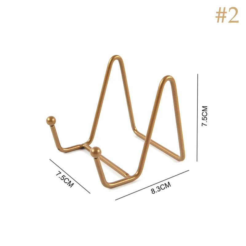 Metal Plate Display Stand — Decorative Easel for Pictures and Dishes