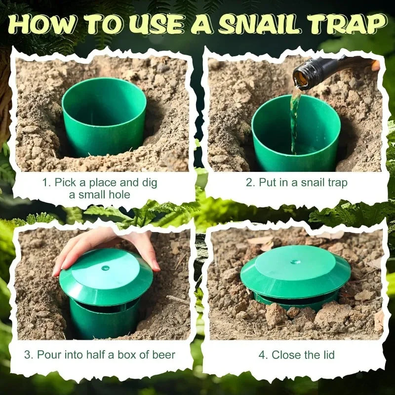 Reusable Snail and Slug Trap — Garden Pest Control Bait Station