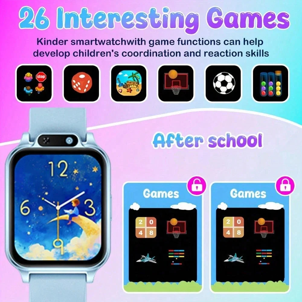 Smart Educational Touchscreen Watch — Multi-Function Digital Device for Teens