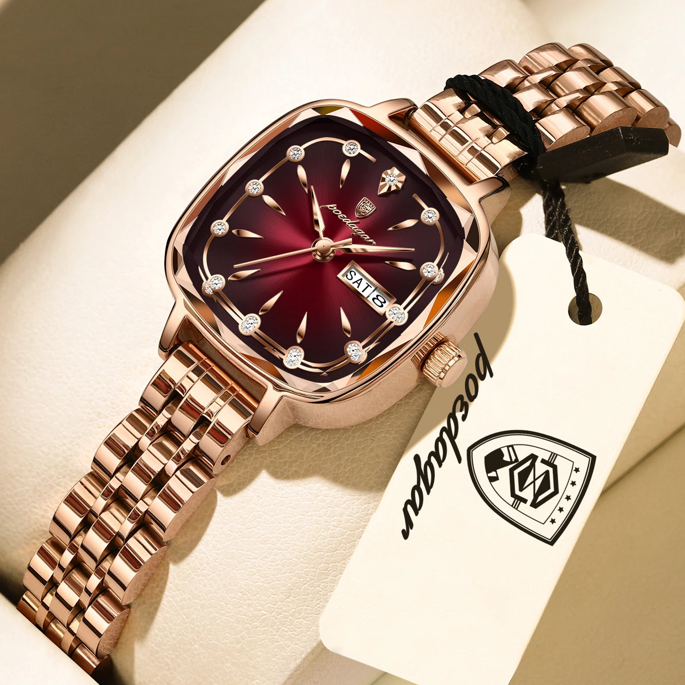 POEDAGAR Luxury Women's Watch — Elegant Stainless Steel Quartz Wristwatch