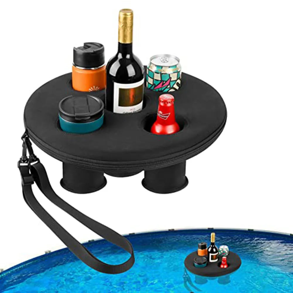 Floating Drink Holder — 5-Hole Foam Beverage Caddy for Pools & Spas