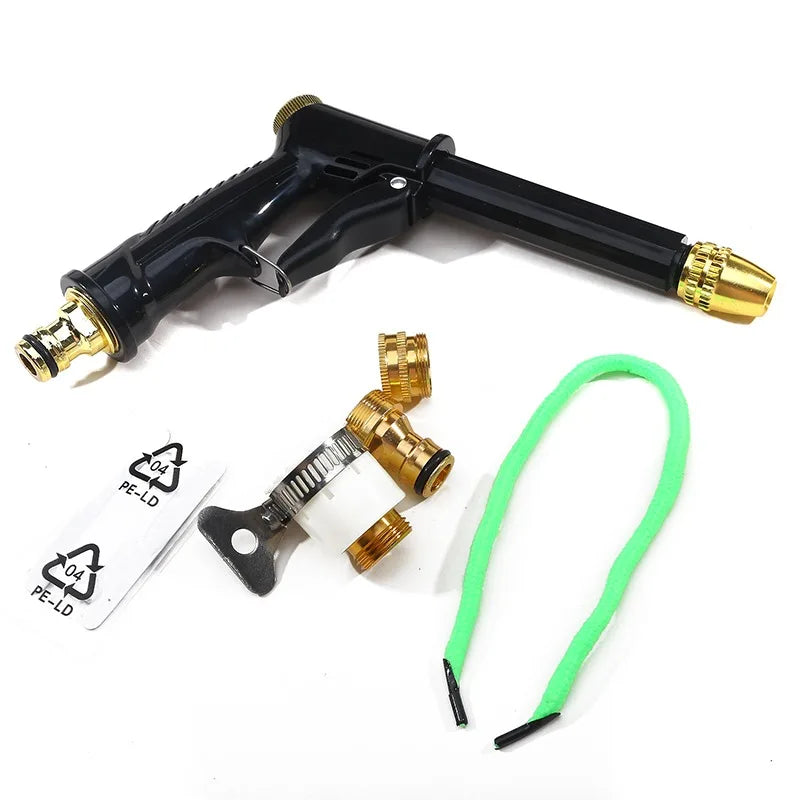 High Pressure Water Gun Nozzle — Garden Sprinkler & Car Wash Set