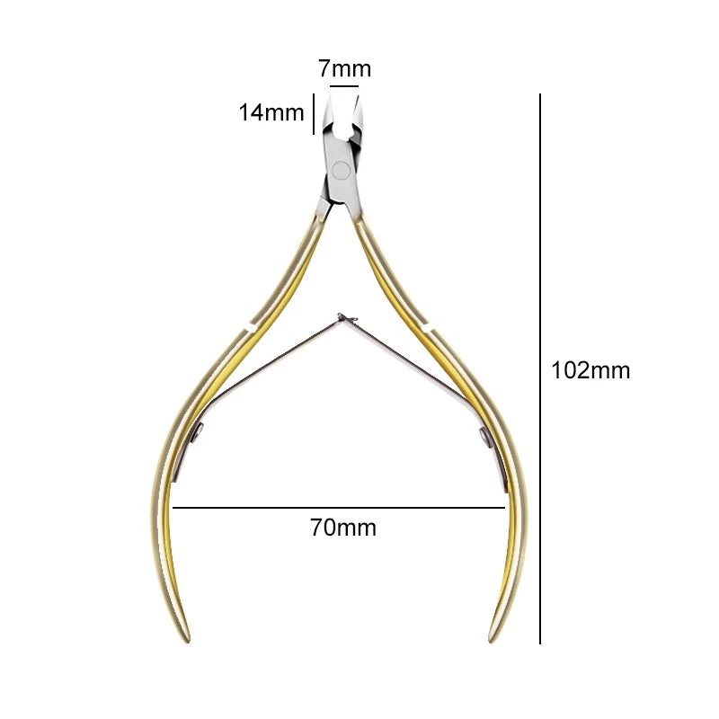Stainless Steel Cuticle Nipper — Professional Manicure & Pedicure Tool