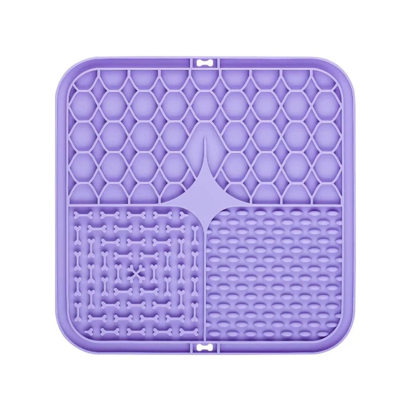 Silicone Pet Lick Mat — Slow Feeder and Bath Time Distraction Tool