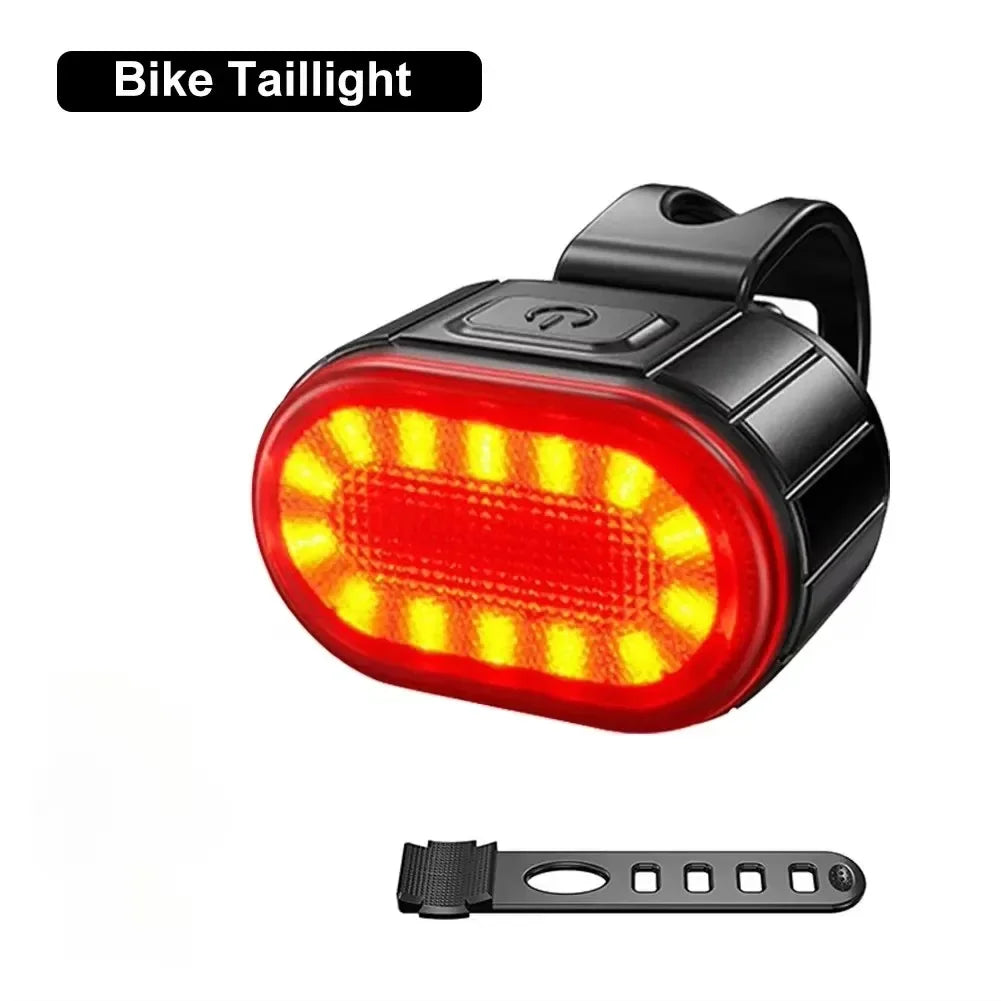 Rechargeable Bicycle LED Headlight — Waterproof Front and Rear Safety Lights