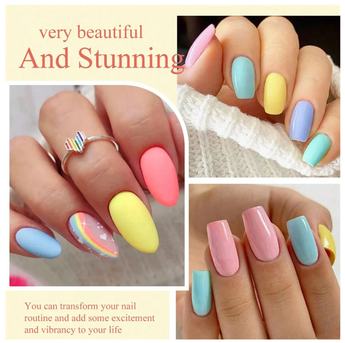Four Lily Gel Nail Polish — Long Lasting Semi-Permanent Manicure Set