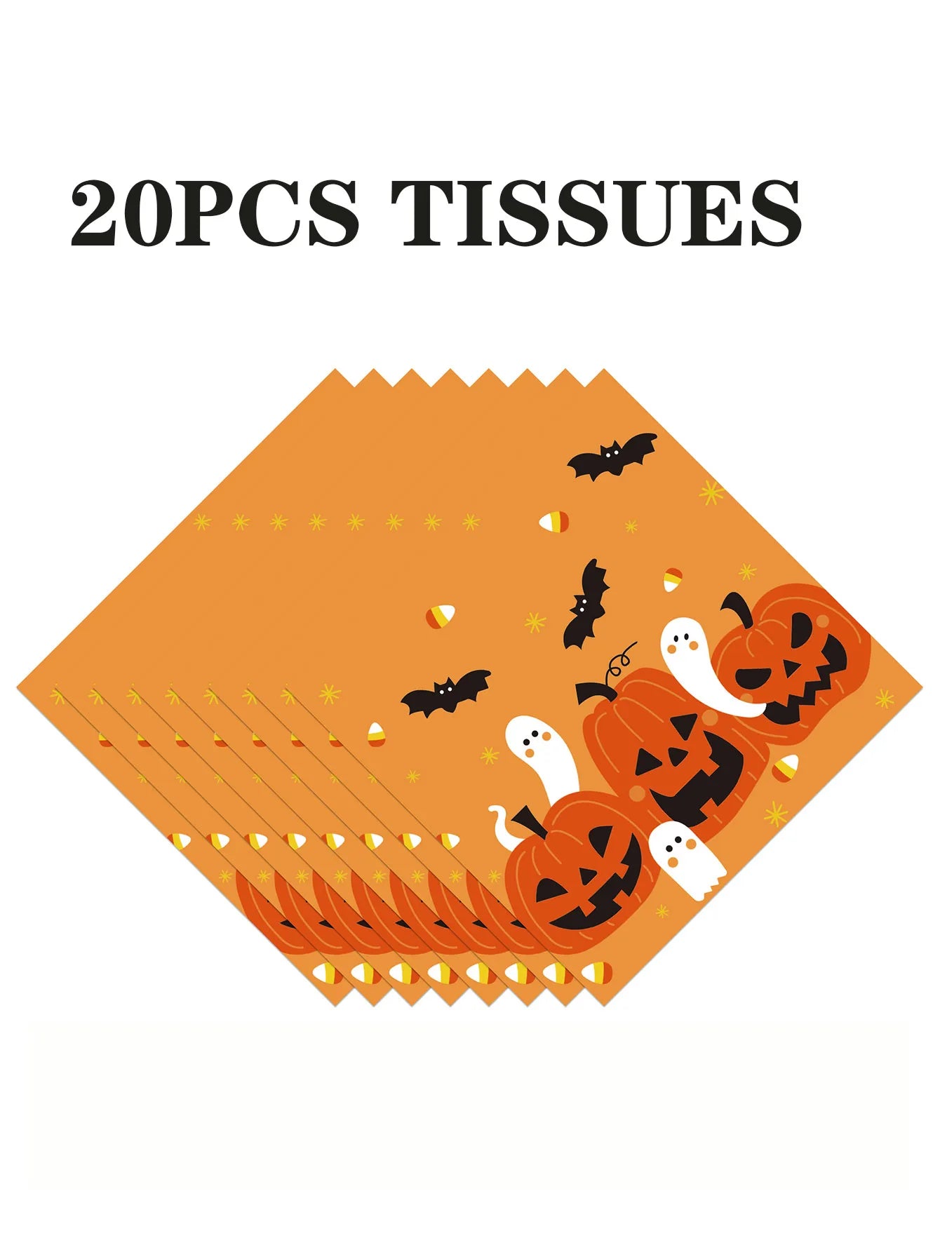 Halloween Tableware Set — Pumpkin and Ghost Print Party Supplies