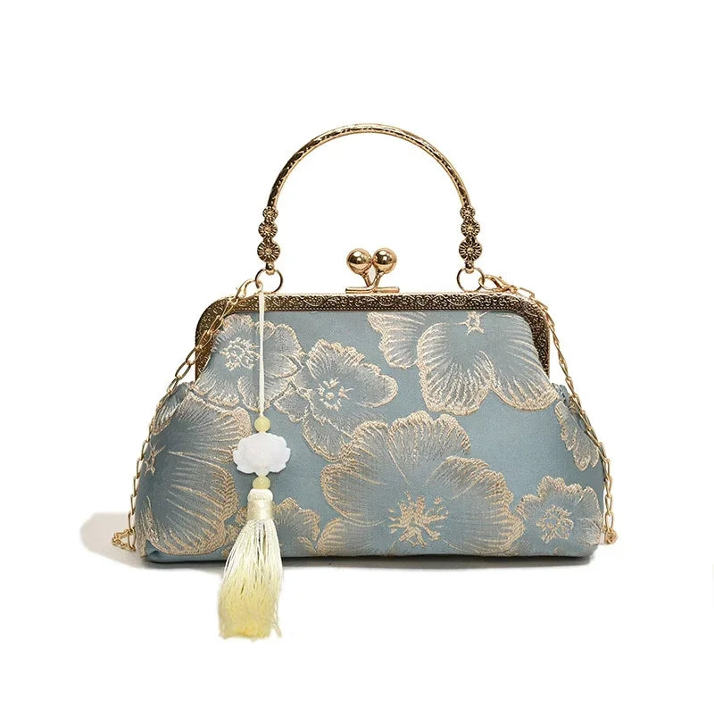 YIYUEQIANLI Women's Evening Clutch — Glitter Shoulder Bag for Weddings