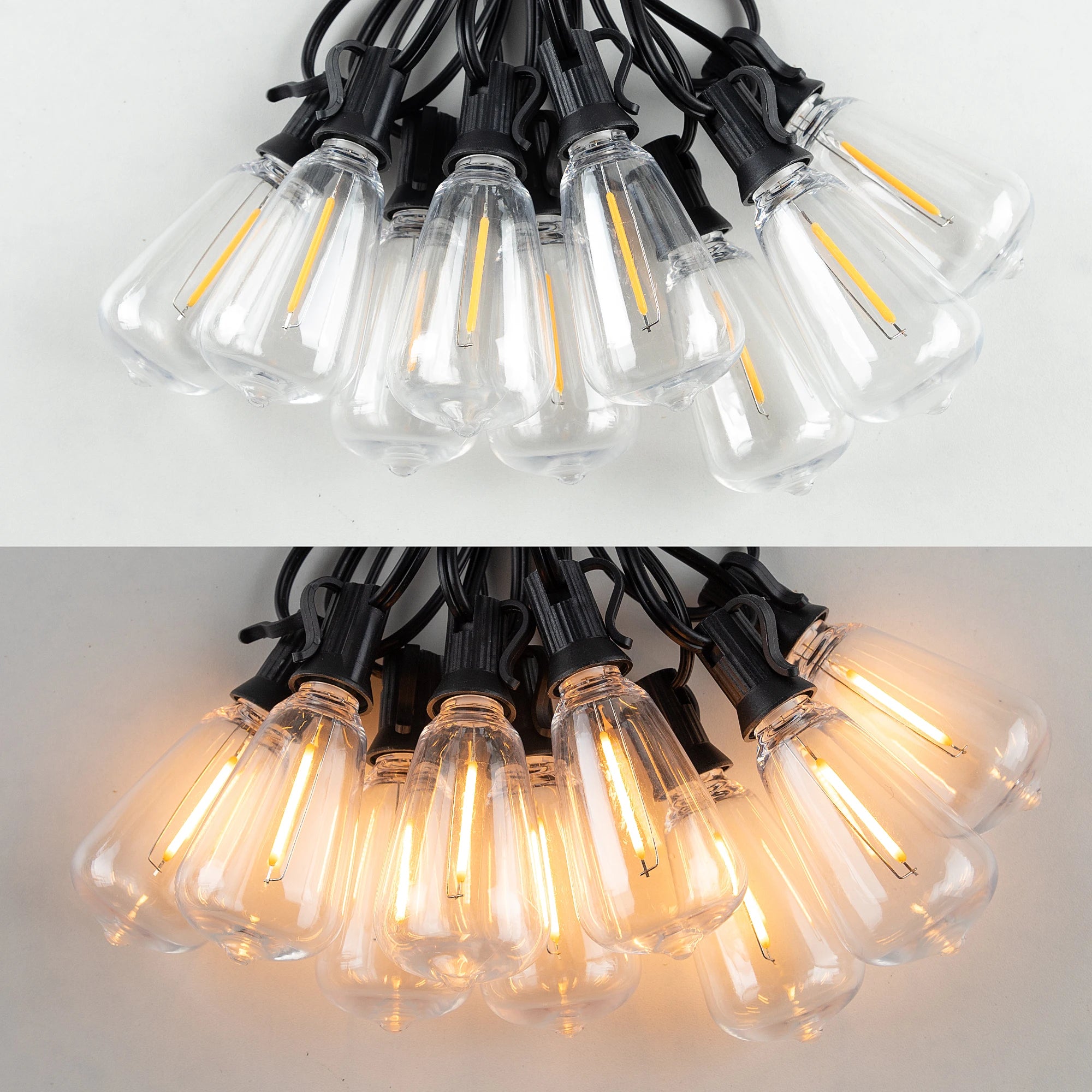 Genixgreen ST38 Water Drop String Lights — Shatterproof Outdoor LED Garland