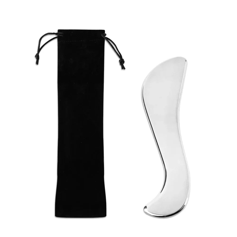 SALORIE Stainless Steel Gua Sha Board — Facial and Body Massage Scraper