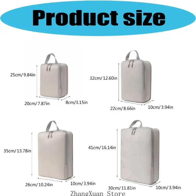 5-Piece Luggage Packing Cube Set — Travel Organizer with Shoe Bag