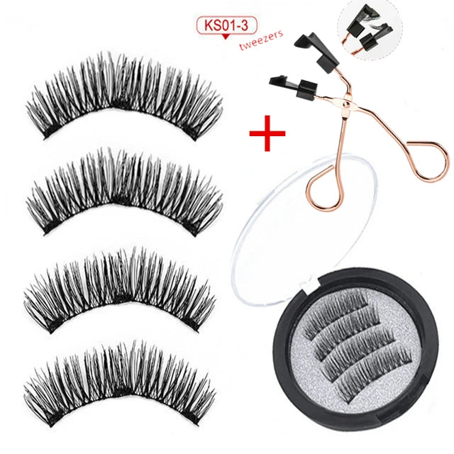 Anlinnet Magnetic False Eyelashes — Glue-Free 3D Handmade Lash Set