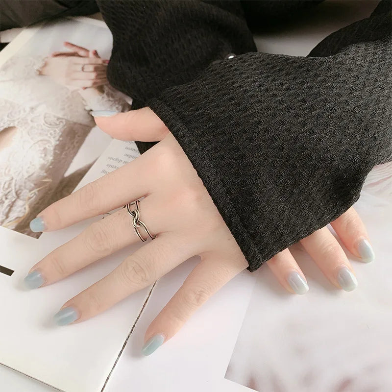 Sterling Silver Knot Ring — Geometric Cocktail Jewelry for Women